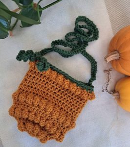 crochet pumpkin bag