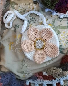free crochet flower bag pattern